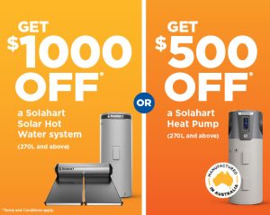 Save up to $1000* on hot water